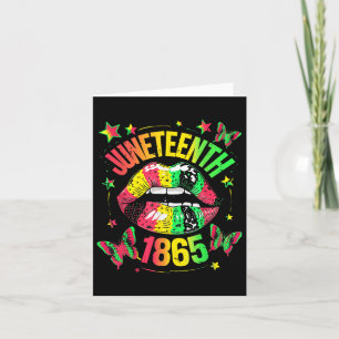 Funny Juneteenth 1865 Black Queen Vibes Freedom Li Card