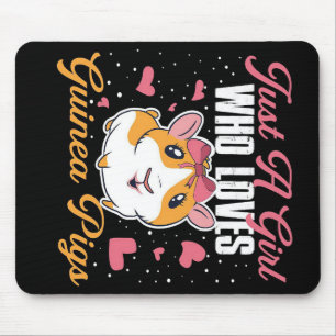 Funny Jus A Girl Who Loves Guinea Pigs Mouse Pad