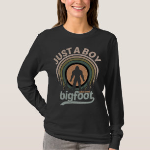 Funny Just A Boy Who Loves Bigfoot T-shirt man