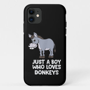 funny Just a Boy Who Loves Donkeys iPhone 11 Case