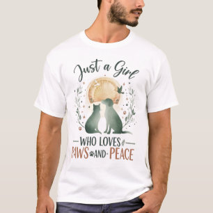 funny Just a Girl who Loves Cats and Dogs mom T-Shirt