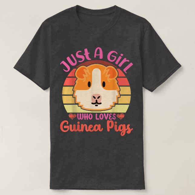 Funny Just A Girl Who Loves Guinea Pigs Guinea Pig T-Shirt (Design Front)