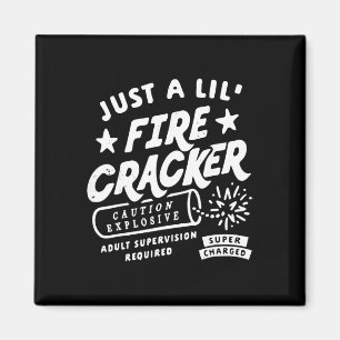 Funny Just A Lil' Firecracker Cute Toddler Youth 4 Magnet