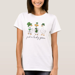 Funny Just A Lucky Goose St Patrick's Day T-Shirt