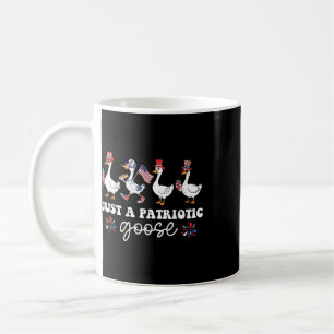 Funny Just A Patriotic Goose 4th Of July American Coffee Mug
