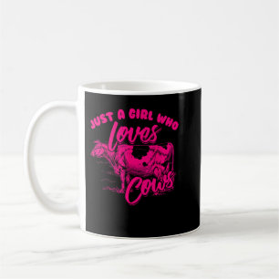 Funny Just Girl Who Love Cow Gift Women Kids Cool Coffee Mug