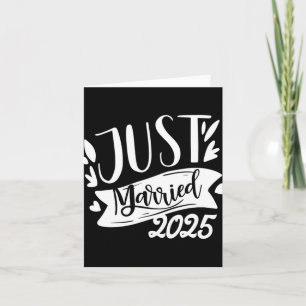 Funny Just Married 2025 Cute Bride And Groom Marri Card