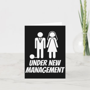 Funny Just Married , Fun Newlywed Gag For Men  Card