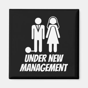 Funny Just Married , Fun Newlywed Gag For Men  Magnet