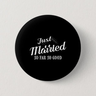 Funny Just Married Gift Men Women Cool Bride Groom 6 Cm Round Badge