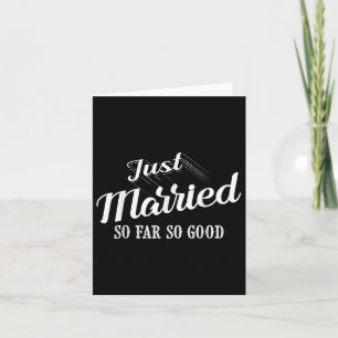 Funny Just Married Gift Men Women Cool Bride Groom Card