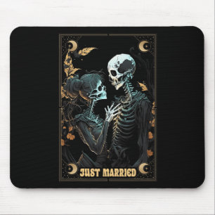 Funny Just Married Husband Wife Skeleton Bachelore Mouse Pad