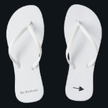 Funny Just Married My Husband Marriage Arrow Thongs<br><div class="desc">Slippers - My Husband!</div>