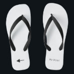Funny Just Married My Wife Marriage Arrow Thongs<br><div class="desc">Slippers - My Wife!</div>
