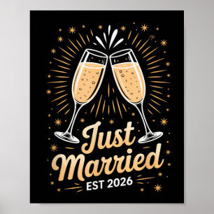 Funny Just Married Newlywed Honeymoon Couple 2026  Poster