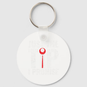 Funny Just The Tip I Promise Pool Player Billiard Key Ring