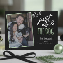 Funny Just Us & The Dog Howlidays Photo Black