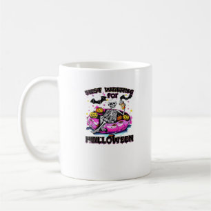 Funny Just Waiting For Halloween Skeleton Spooky V Coffee Mug