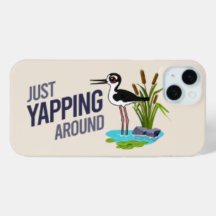 Funny Just Yapping Around Black-necked Stilt iPhone 15 Mini Case