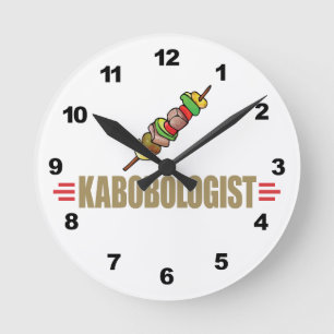 Funny Kabob Round Clock