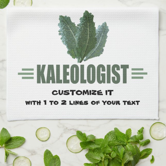 Funny Kale Lover Tea Towel (Folded)