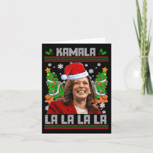 Funny Kamala Harris 2024 Christmas Comma La Men Wo Card