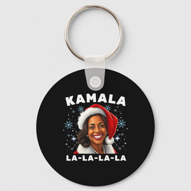 Funny Kamala Harris 2024 Christmas Comma La Men Wo Key Ring (Front)