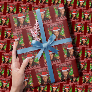 Funny Kamala Harris 2024 Christmas Comma La Xmas Wrapping Paper