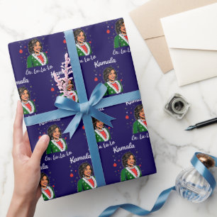 Funny Kamala Harris 2024 Christmas Xmas President Wrapping Paper