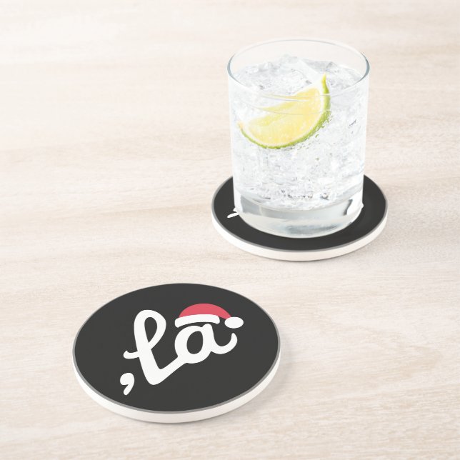 Funny Kamala Harris 2024 Comma La Christmas Coaster (Side)