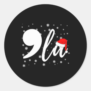 Funny Kamala Harris 2024 Comma La Christmas For Me Classic Round Sticker