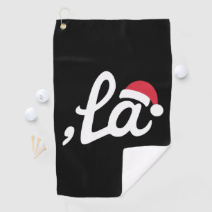 Funny Kamala Harris 2024 Comma La Christmas Golf Towel