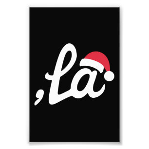 Funny Kamala Harris 2024 Comma La Christmas Photo Print