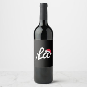 Funny Kamala Harris 2024 Comma La Christmas Wine Label