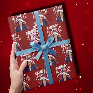 Funny Kamala Harris Christmas Holiday Kamala-la-la Wrapping Paper