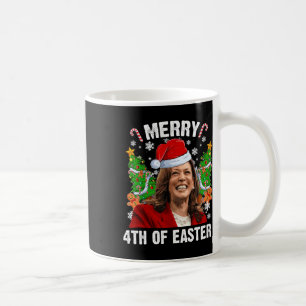 Funny Kamala Harris Christmas Santa Hat Merry 4th  Coffee Mug