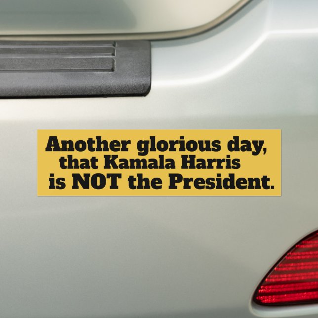 FUNNY KAMALA HARRIS CONSERVATIVE BUMPER STICKER (On Car)