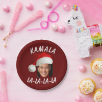 Funny Kamala Harris Face Santa Hat Christmas 
