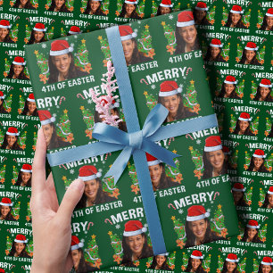 Funny Kamala Harris Merry 4th Of Easter Wrapping Paper