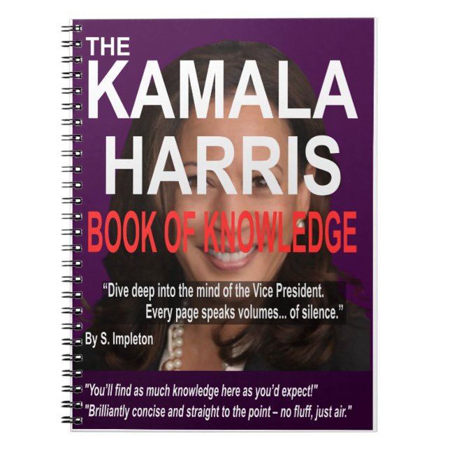 Funny Kamala Harris Political Humour, Gag Gifts Notebook (Front)