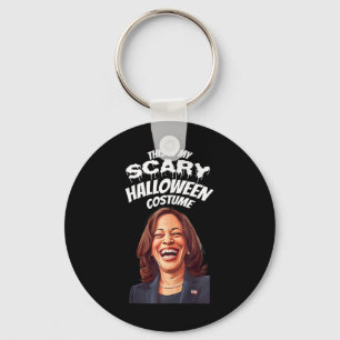 Funny Kamala Harris Scary Halloween Gag President Key Ring