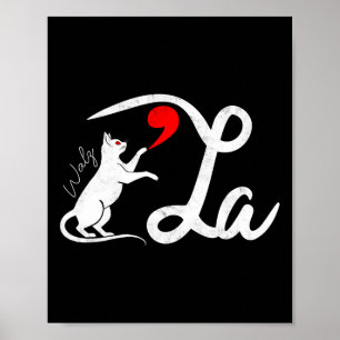 Funny Kamala Harris Tim W 2024 Cat Comma La Waltz  Poster