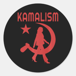Funny Kamalism Pun Classic Round Sticker