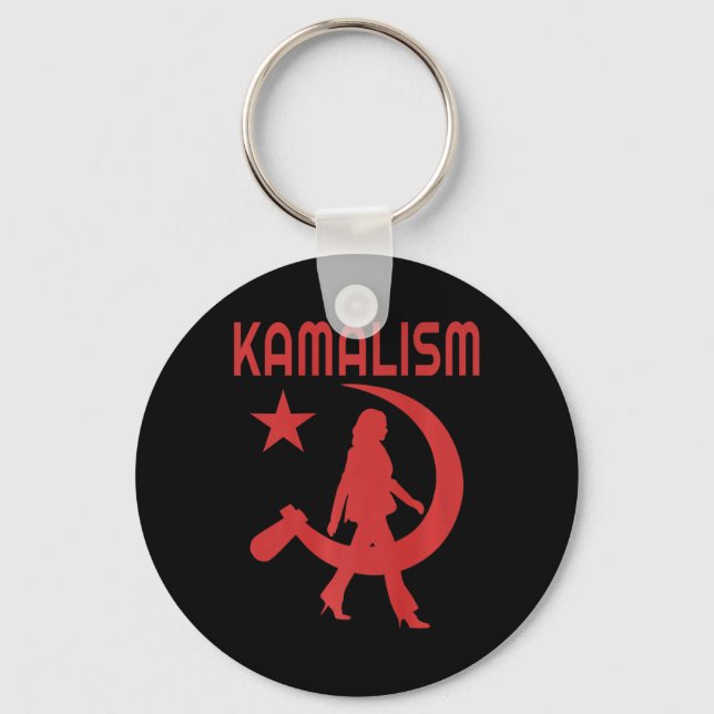 Funny Kamalism Pun  Key Ring (Front)