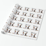 Funny Kangaroo Bride and Groom Wedding Design Wrapping Paper<br><div class="desc">Wonderful funny bride and groom kangaroo wedding design.  Can also change background colour and add custom text when ordering.</div>