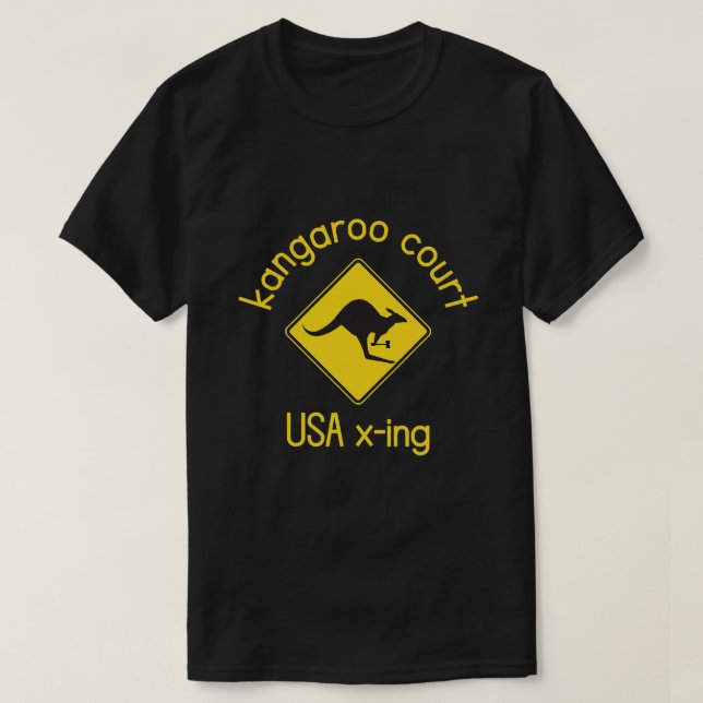 Funny Kangaroo Court USA Crossing Xing ULTRA MAGA  T-Shirt (Design Front)