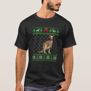 Funny Kangaroo Lights Ugly Sweater Christmas Tree 