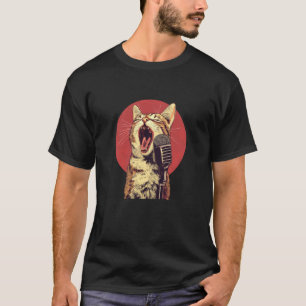 Funny Karaoke Bar Cat Costume for Boys and Girls T-Shirt