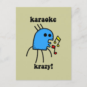funny karaoke postcard