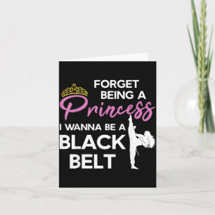 Funny Karate Black Belt Saying for Taekwondo Girl Card